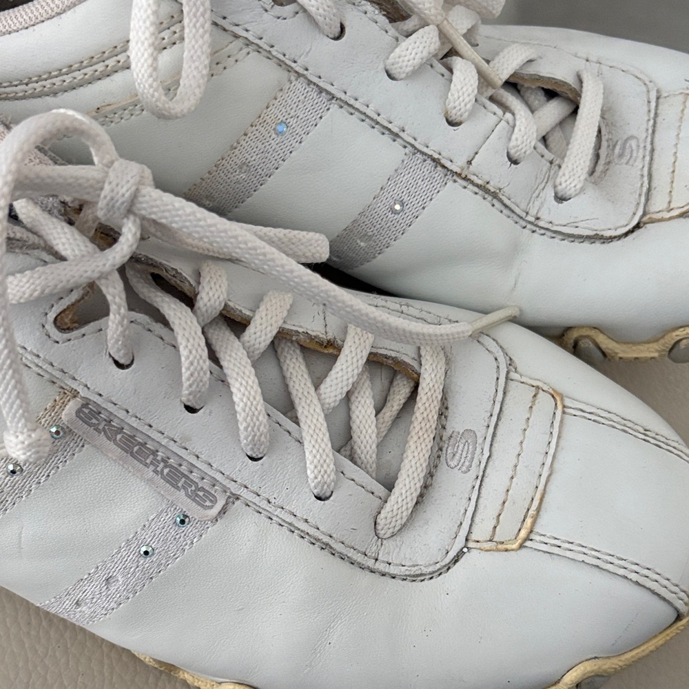Skechers White Lace-Up Sneakers